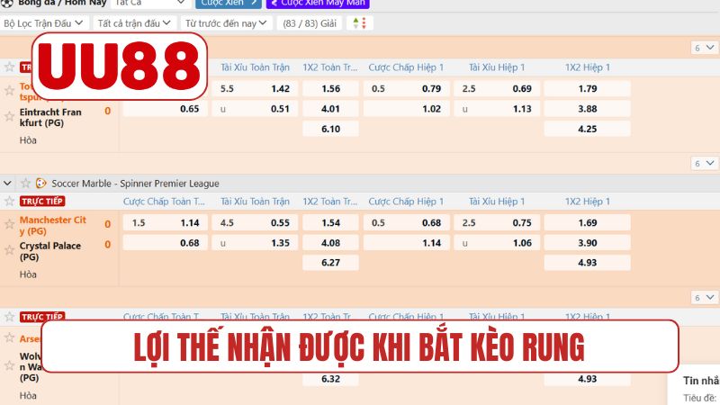 Lợi thế nhận được khi bắt kèo rung